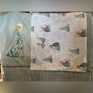 Pottery Barn Kids Frozen Quilt & Pillowcase